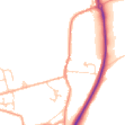 Daytime road noise heatmap for TN32 5AH