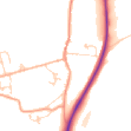 Daytime road noise heatmap for TN32 5AN