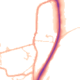 Daytime road noise heatmap for TN32 5AS