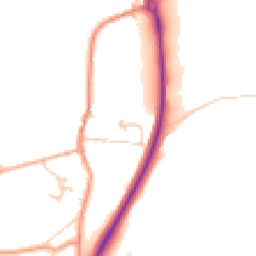 Daytime road noise heatmap for TN32 5AU