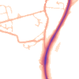 Daytime road noise heatmap for TN32 5BE