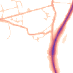 Daytime road noise heatmap for TN32 5BG