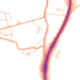 Daytime road noise heatmap for TN32 5BW