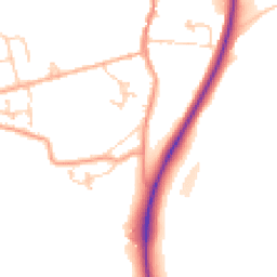 Daytime road noise heatmap for TN32 5BX