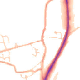 Daytime road noise heatmap for TN32 5DB