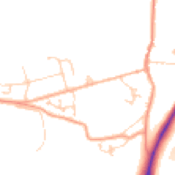 Daytime road noise heatmap for TN32 5DD