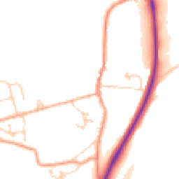 Daytime road noise heatmap for TN32 5DE