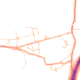 Daytime road noise heatmap for TN32 5DJ
