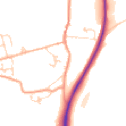 Daytime road noise heatmap for TN32 5NN