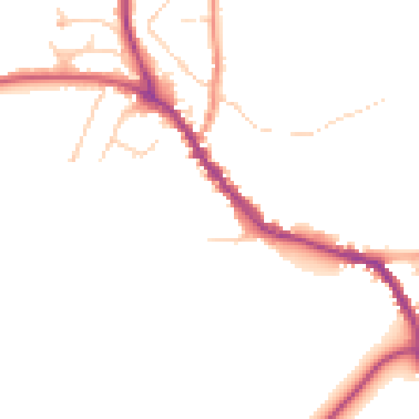 Daytime road noise heatmap for TN33 0AF