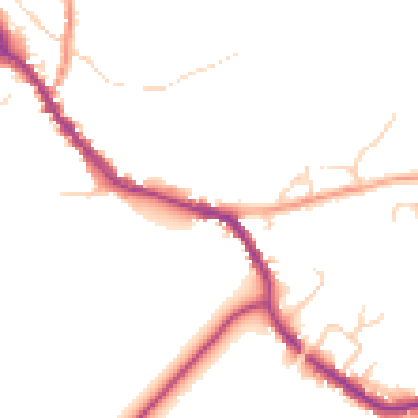 Daytime road noise heatmap for TN33 0AN