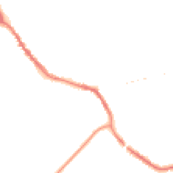 Night-time road noise heatmap for TN33 0AN
