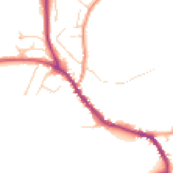Daytime road noise heatmap for TN33 0AR