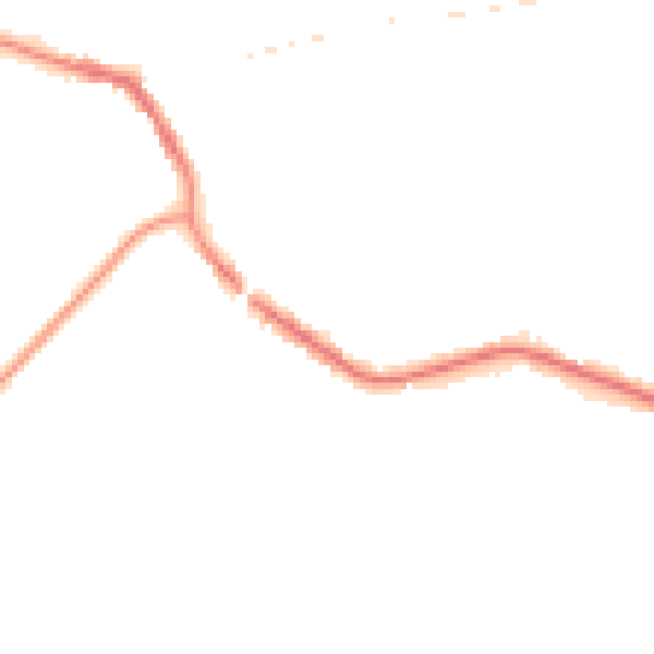 Night-time road noise heatmap for TN33 0BS