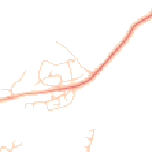 Daytime road noise heatmap for TN33 0DJ
