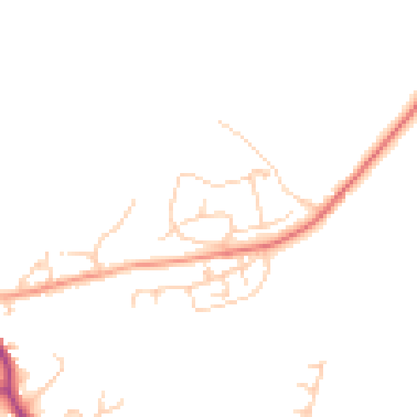 Daytime road noise heatmap for TN33 0DL