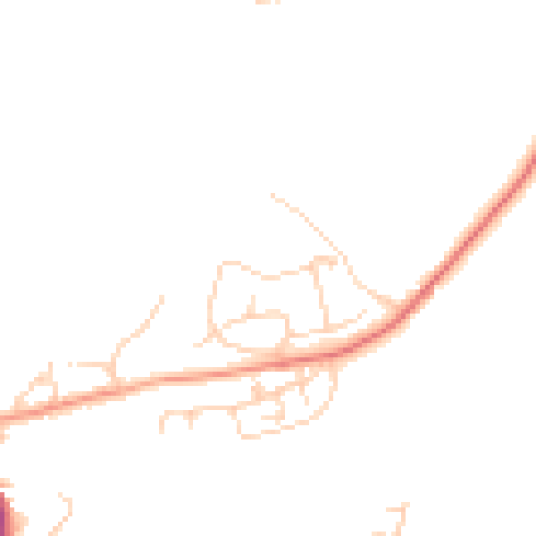 Daytime road noise heatmap for TN33 0DN