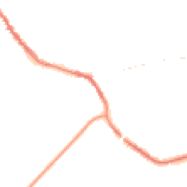 Night-time road noise heatmap for TN33 0DS