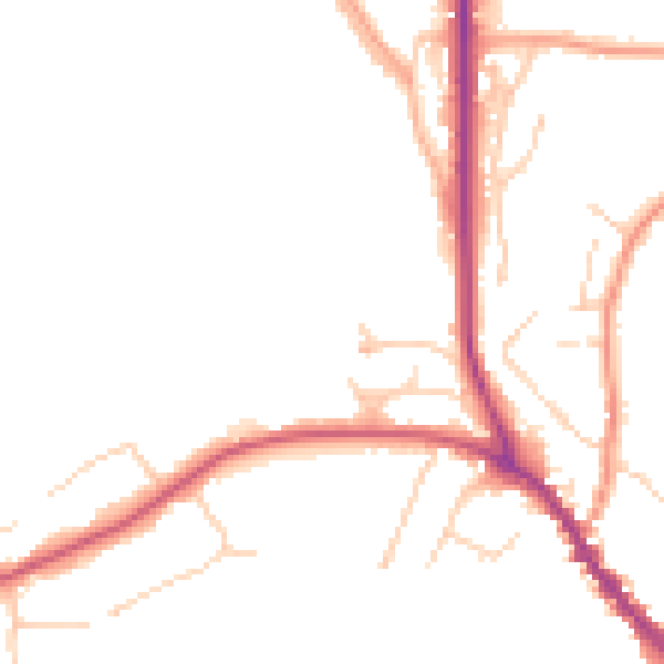 Daytime road noise heatmap for TN33 0FX