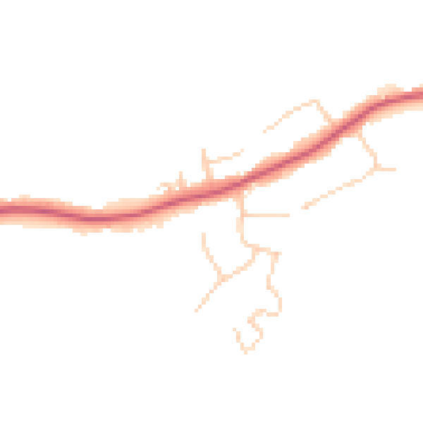 Daytime road noise heatmap for TN33 0HX