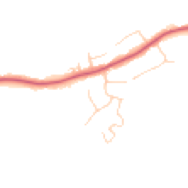 Daytime road noise heatmap for TN33 0JF