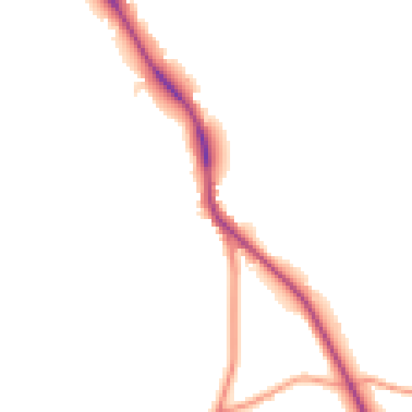 Daytime road noise heatmap for TN33 0NL