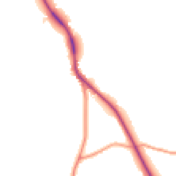 Daytime road noise heatmap for TN33 0NN