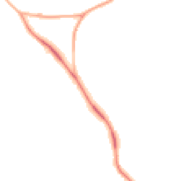 Night-time road noise heatmap for TN33 0NR