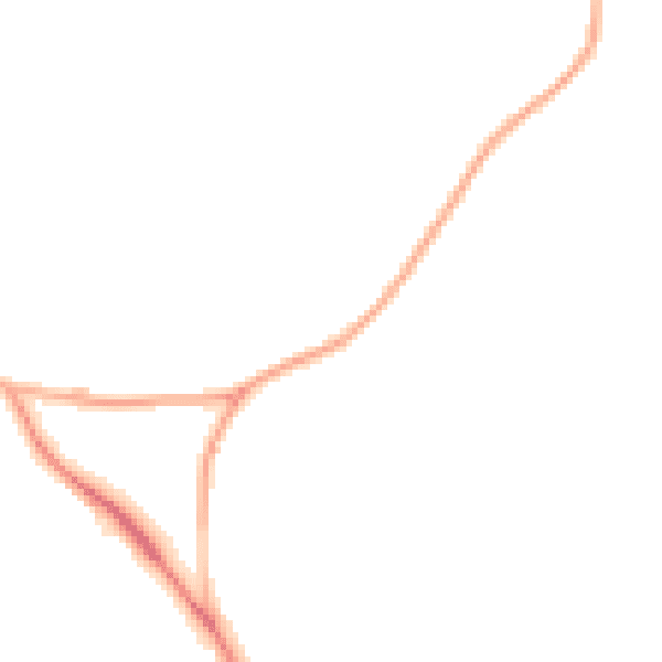 Night-time road noise heatmap for TN33 0NT