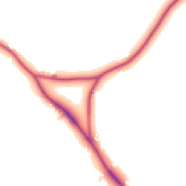 Daytime road noise heatmap for TN33 0NY