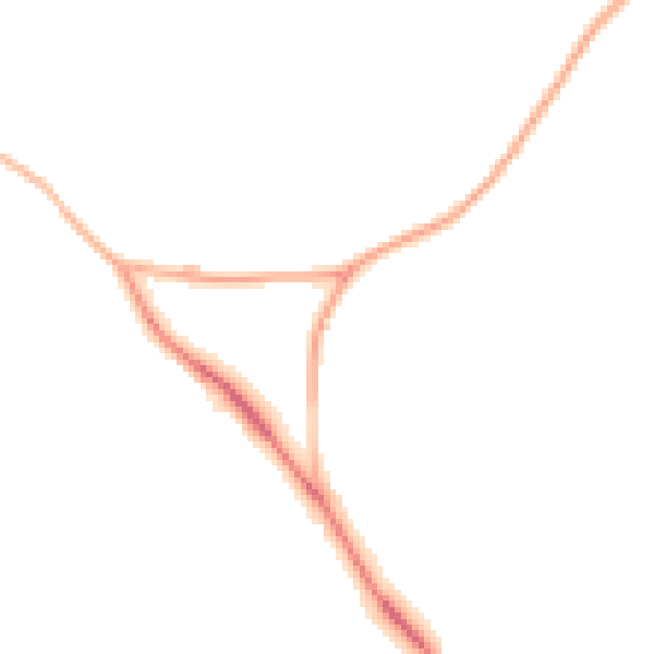 Night-time road noise heatmap for TN33 0NY