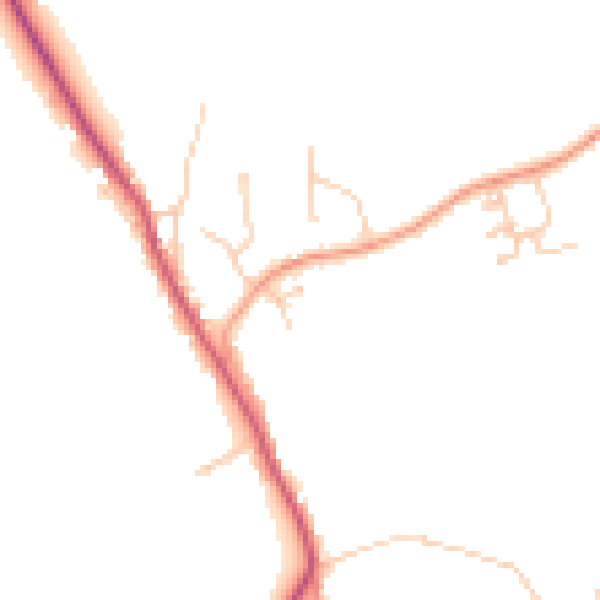 Daytime road noise heatmap for TN33 0PX