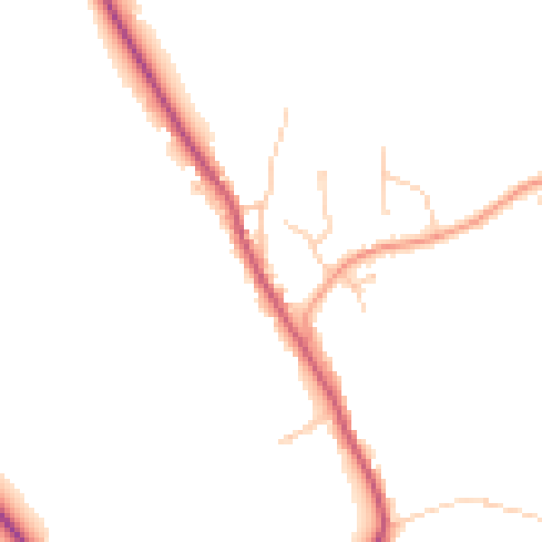 Daytime road noise heatmap for TN33 0QQ