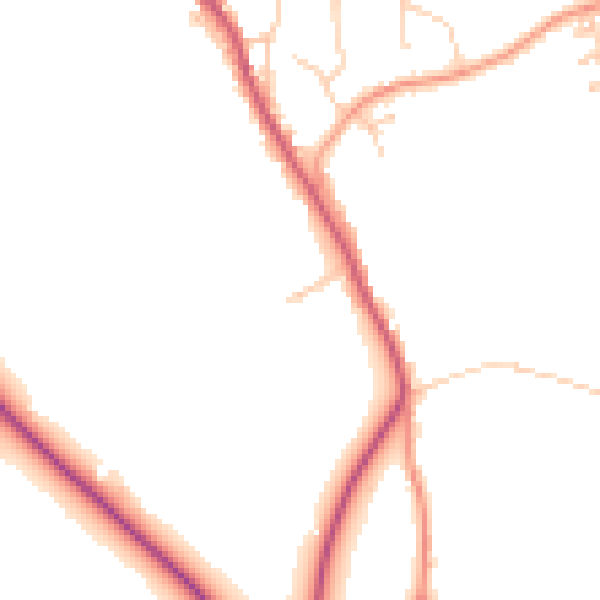 Daytime road noise heatmap for TN33 0QZ