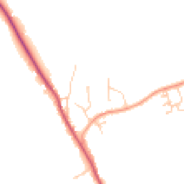 Daytime road noise heatmap for TN33 0RD