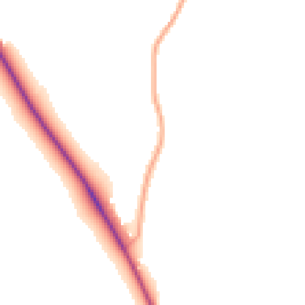 Daytime road noise heatmap for TN33 0RZ