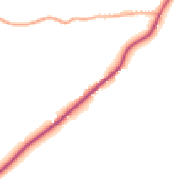 Daytime road noise heatmap for TN33 9BB