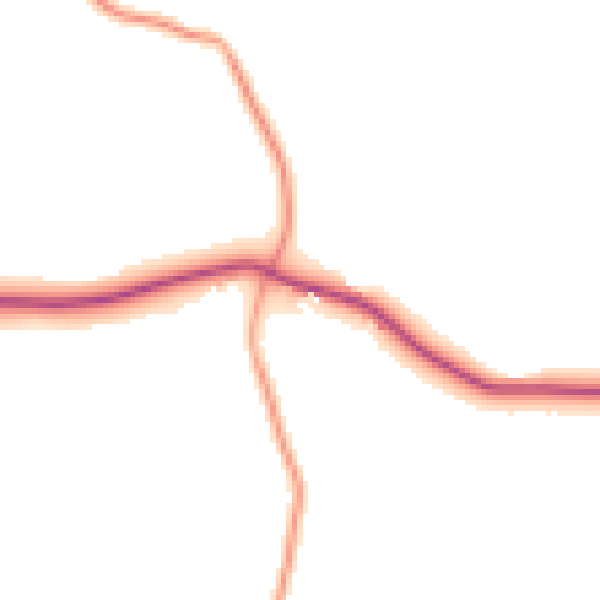 Daytime road noise heatmap for TN33 9BF