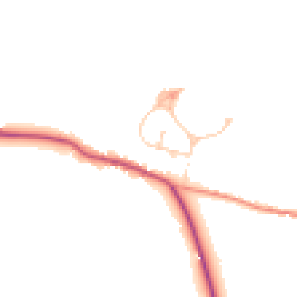 Daytime road noise heatmap for TN33 9BQ