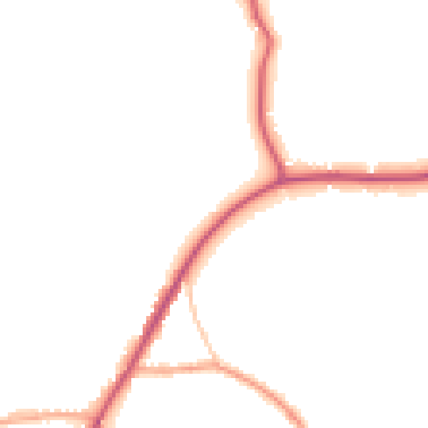 Daytime road noise heatmap for TN33 9DH