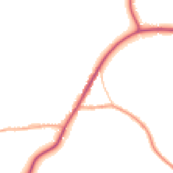 Daytime road noise heatmap for TN33 9DJ