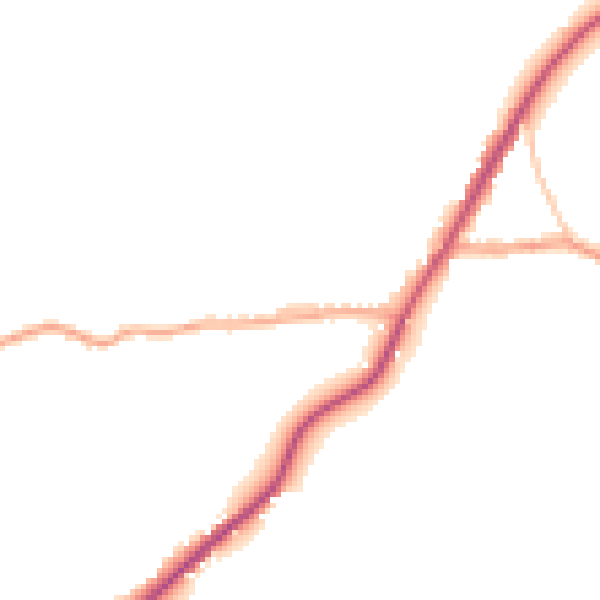 Daytime road noise heatmap for TN33 9DN