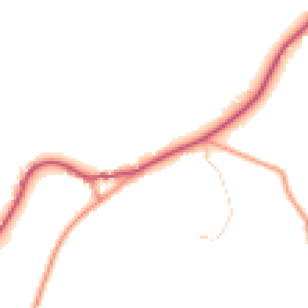 Daytime road noise heatmap for TN33 9EJ