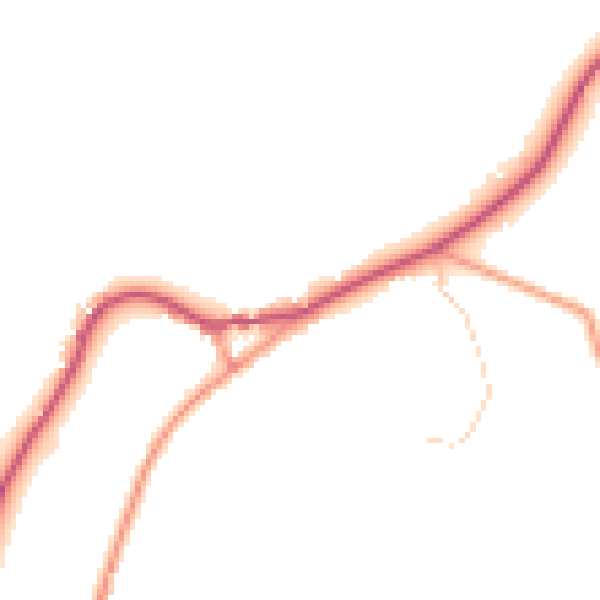 Daytime road noise heatmap for TN33 9EN