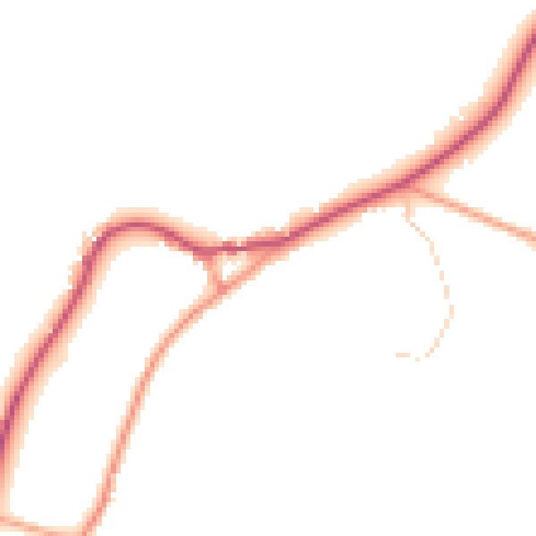 Daytime road noise heatmap for TN33 9EP