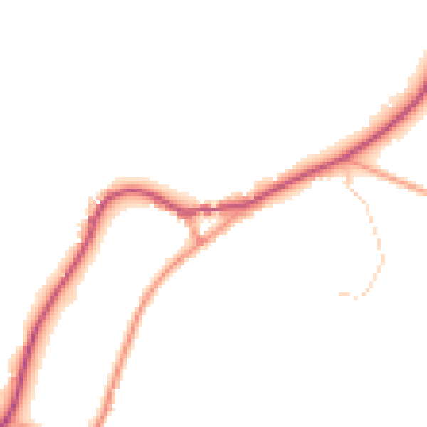 Daytime road noise heatmap for TN33 9ER