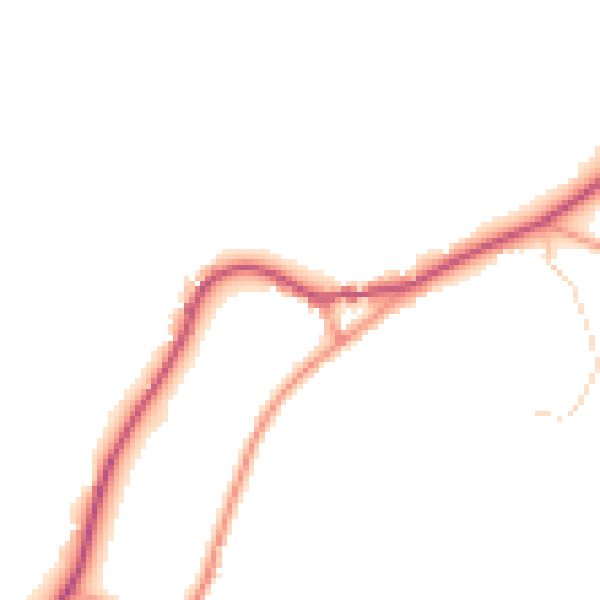 Daytime road noise heatmap for TN33 9EX