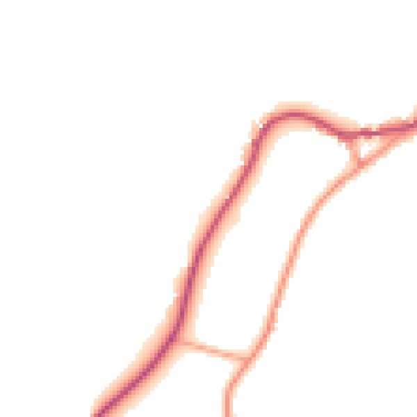 Daytime road noise heatmap for TN33 9EY