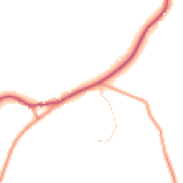 Daytime road noise heatmap for TN33 9EZ