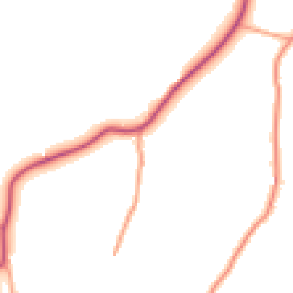 Daytime road noise heatmap for TN33 9HB